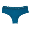 Slip da donna con inserti in pizzo blu marocchino