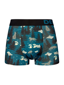 Boxer aderenti corti da uomo Lupo e luna