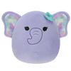 Squishmallows Anjali, l'elefante viola con spilla a fiore, 20 cm
