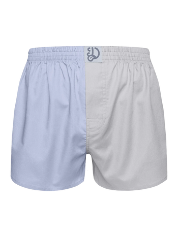Boxer da uomo grigio e blu