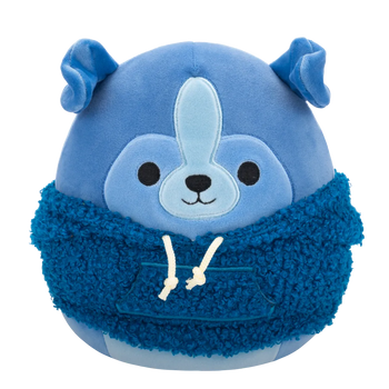 Squishmallows Botera il cane pastore con felpa di lana con cappuccio, 20 cm