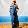 Pareo da spiaggia Buonumore Fiori turchesi