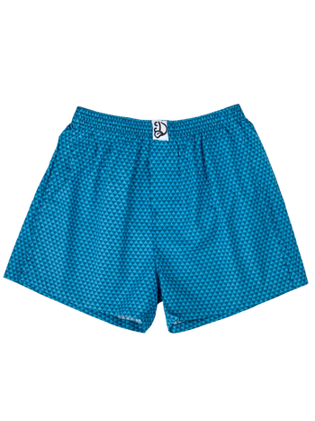 Boxer da uomo in fantasia blu smeraldo