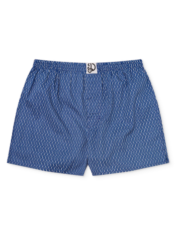 Boxer da uomo con fantasia blu e grigia