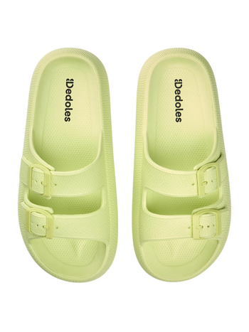Sandali con plateau da donna Lime chiaro