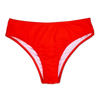 Slip bikini a vita media rosso vivo