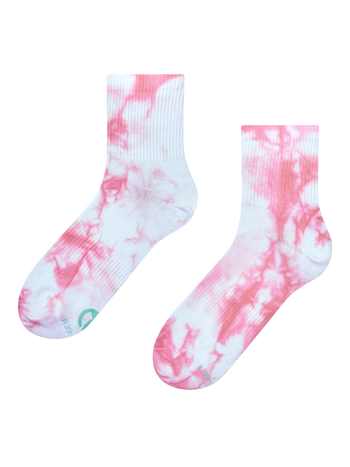 Calzini a metà polpaccio rosa tie-dye