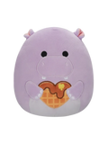 Squishmallows Hanna l’ippopotamo viola con cuore, 20 cm