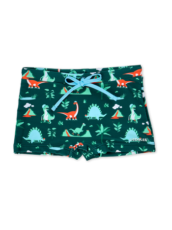 Pantaloncini da bagno elasticizzati Buonumore per bambini Skatepark dei dinosauri