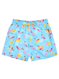 Pantaloncini da bagno Buonumore da uomo Fenicotteri in vacanza
