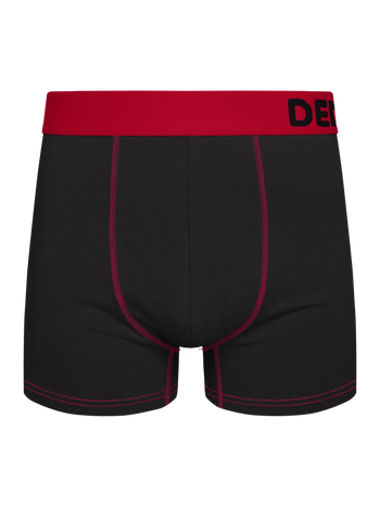 Boxer aderenti da uomo rosso e nero