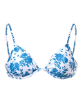 Top bikini con ferretto Rose blu