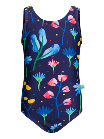 Costume da bagno Buonumore da bambina Fiori ad acquerello
