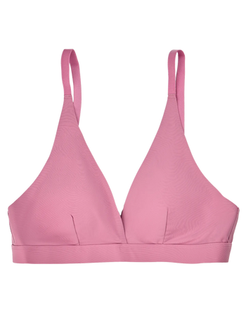 Bralette a triangolo senza cuciture da donna, rosa antico