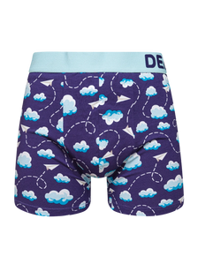 Boxer aderenti da uomo Buonumore Aerei di carta e nuvole