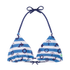 Top bikini Buonumore a triangolo Righe navy