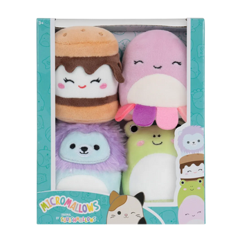 Confezione da 4 Squishmallows Micromallows – Wendy, Jeanne, Carmelita, Lucia
