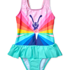 Costume da bagno Buonumore da bambina Farfalle arcobaleno
