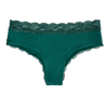 Slip da donna con inserti in pizzo verde smeraldo