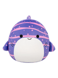 Squishmallows Tizziano lo squalo balena a righe viola, 30 cm