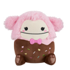 Squishmallows Brina il Bigfoot rosa intinto nel cioccolato con papillon rosa, 20 cm