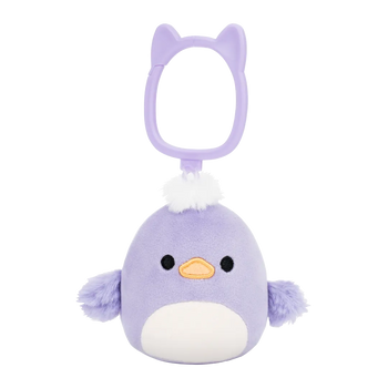Portachiavi Squishmallows Daquarius la paperella viola, 9 cm
