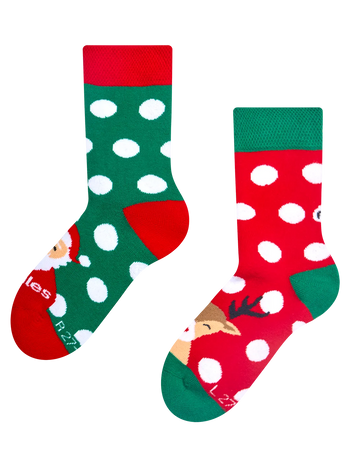 Calzini caldi Buonumore per bambini Babbo Natale e Rudolph