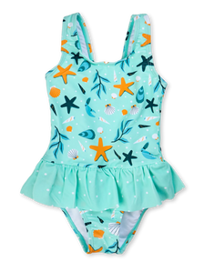 Costume da bagno Buonumore da bambina Conchiglie