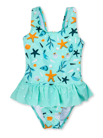 Costume da bagno Buonumore da bambina Conchiglie