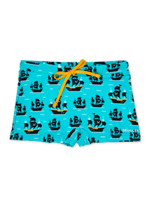 Pantaloncini da bagno elasticizzati Buonumore per bambini Barca pirata