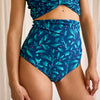 Slip bikini MagicMix da donna Fiori turchesi