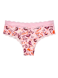 Slip da donna con inserti in pizzo Uccelli e bacche