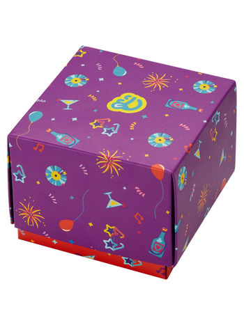 Confezione regalo quadrata Festa