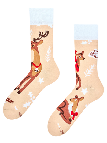 Calzini caldi Cervo e cerva di Natale