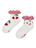 Calzini cutecore da bambina Ciliegie da picnic