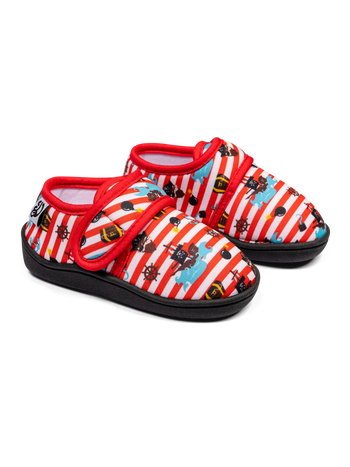 Pantofole da bambino Buonumore con velcro Pirata