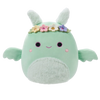Squishmallows Tove la falena verde menta con coroncina di fiori e pancia pelosa, 20 cm