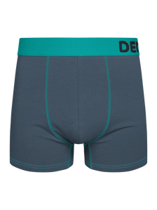 Boxer aderenti da uomo grigio e turchese