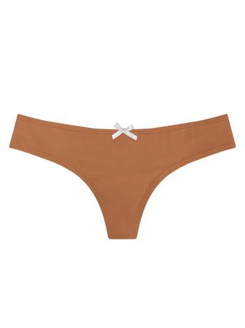 Slip brasiliano da donna marrone nocciola