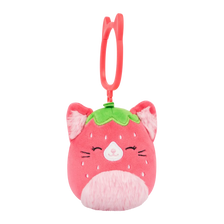 Portachiavi Squishmallows Olma il gatto fragolino, 9 cm