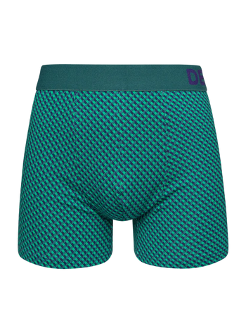 Boxer aderenti da uomo stampati blu e verde