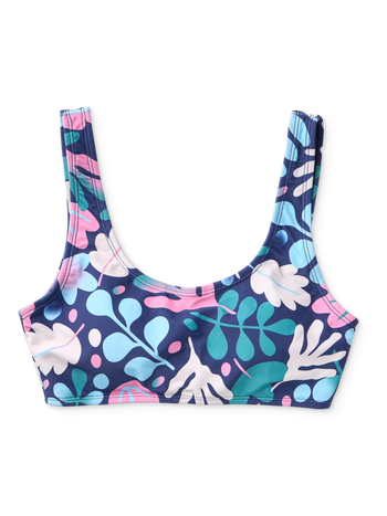 Top bikini sportivo Buonumore Foglie colorate