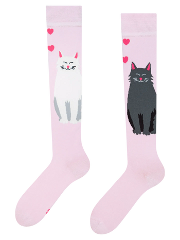 Calze al ginocchio Buonumore Gatto bianco e nero