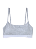 Bralette da donna in modal grigio chiaro mélange