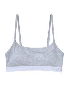 Bralette da donna in modal grigio chiaro mélange