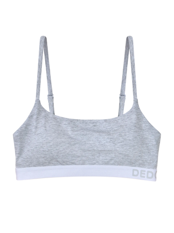 Bralette da donna in modal grigio chiaro mélange
