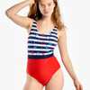 Costume intero Buonumore da donna Righe navy