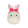 Squishmallows Coralie il jackalope color crema con pancia pelosa, 20 cm