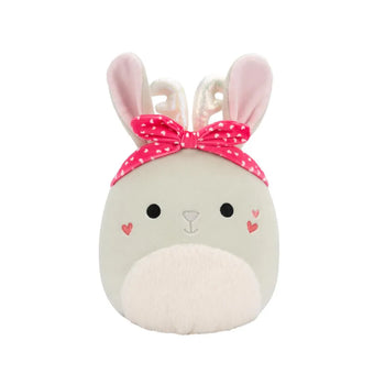 Squishmallows Coralie il jackalope color crema con pancia pelosa, 20 cm
