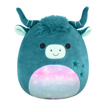 Squishmallows Clark la mucca verde delle Highland, 13 cm